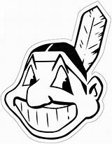 Cleveland Indians Logo Coloring Pages Baseball Stencil Cavaliers Wahoo Chief Printable Logos Browns Decal Indianer Indian Mlb Color Choose Board sketch template