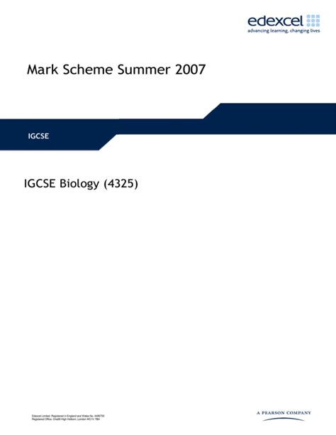 mark scheme summer