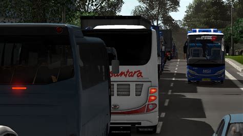 euro truck simulator  indonesia nusantara macet macetan telolet youtube