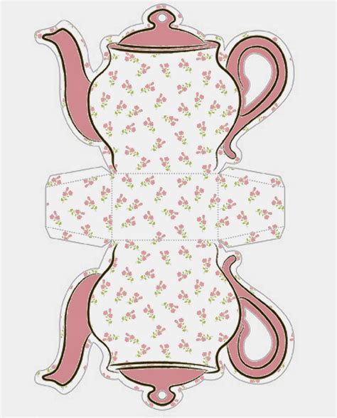 tea cup template  printable shabby chic teapot  printable
