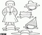 Corea Vestire Anzieh Bambola Gioco Doll Puppe Spiel Malvorlagen Giochi Disegnicolorare sketch template