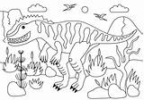 Giganotosaurus Ausmalbild Kleurplaten Printen Tyrannosaurus Jurassic Drukuj Kolorowanka sketch template