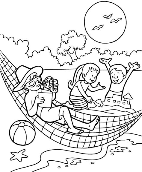 summer coloring page coloring book  coloring pages