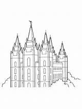 Temple Lds Salt Lake Coloring Pages Clipart City Drawing Line Primary Utah Template Temples Kids Clip Printable Outline Drawings Sketch sketch template