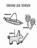 Coloring Cinco Mayo Pinata Sombrero Pages Maracas Celebrate Drawing Occasions Holidays Special Color Drawings Getdrawings sketch template