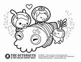 Octonauts Octonautas Colorear Gup Pegar Kratt Aventuras Amigazazo Cuttlefish sketch template