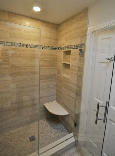 Stand Up Shower With Built In Bench Seat And Niche