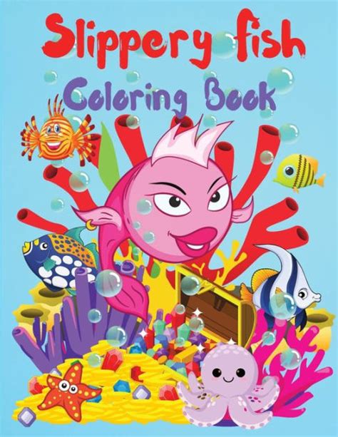 slippery fish coloring book  cute coloring  activity book  kids