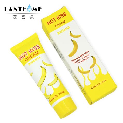 buy hot kiss lubricant banana cream edible personal