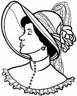 Victorian Faces Hat Lady Line Brimmed Vinyl Decals Customize Sticker Wide Signspecialist Beevault Pages sketch template