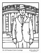 Presidents Coolidge Printables Herbert Hoover sketch template