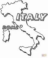Italy Map Coloring Pages Rome Printable Kids Flag Pasta Julius Caesar Capital Italian Color Supercoloring Sheets Italia Italie Para Monde sketch template