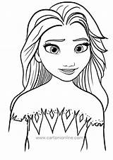 Frozen Elsa Coloring Da Color Drawing Print Colorare Disegni Foreground Smiling Drawings sketch template
