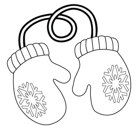 printable mitten coloring page  getdrawings