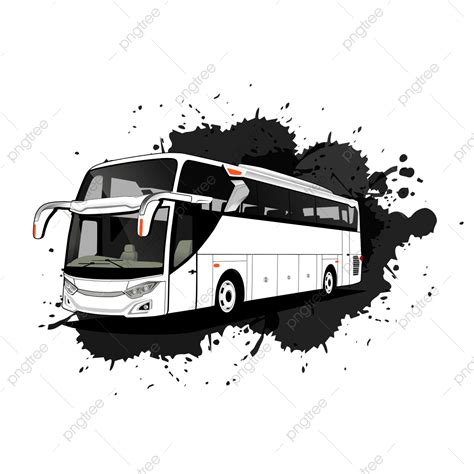 high detailed bus vector bus indonesian handrawn png  vector  transparent background