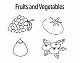 Coloring Pages Fruit Vegetables Kids Vegetable Printable Printables Print sketch template