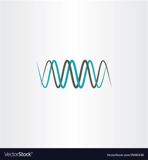 frequency wavelength logo symbol royalty  vector image