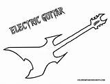 Coloring Colouring Pages Guitar Kids Metal Visit Book sketch template