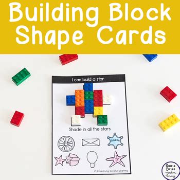 building block shape cards  simple living creative learning tpt