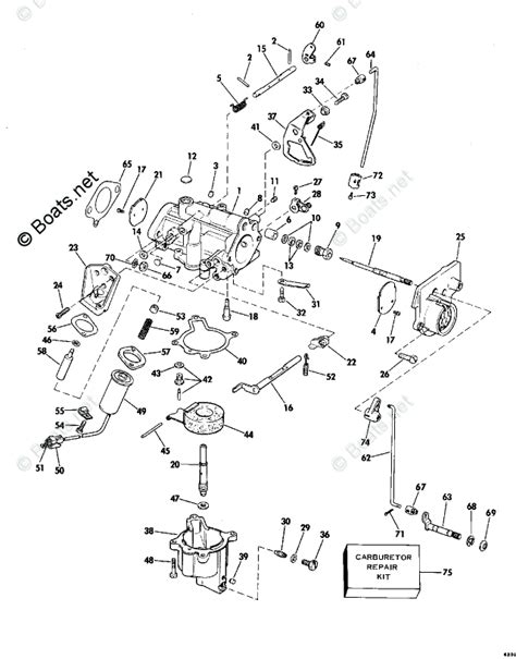 johnson outboard hp oem parts diagram  carburetor boatsnet
