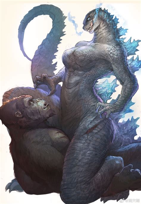 Godzilla Godzilla King Kong And Kong Godzilla And 3 More Drawn By