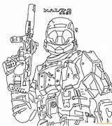 Odst Halo Pages Fighting Coloring Online Color sketch template