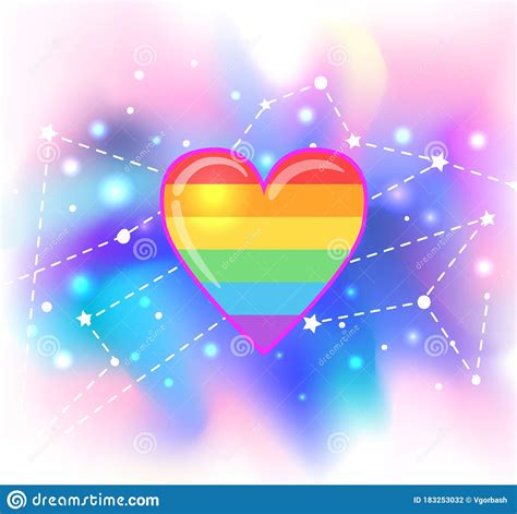 rainbow heart symbol of lgbt community gay pride vector illustration