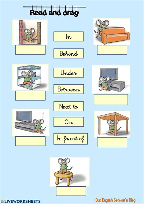 prepositions  place  exercise