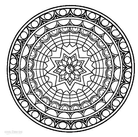 printable mandala coloring pages  kids