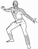 Coloring Muscle Man Spider Spiderman Popular Library sketch template