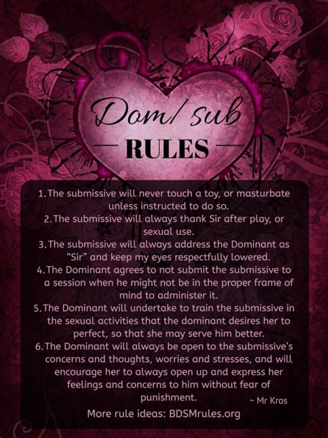 bdsm rules