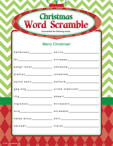printable christmas word scramble printable christmas games