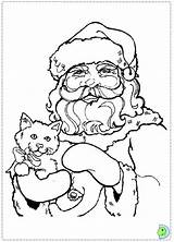 Coloring Dinokids Santa Claus Close sketch template