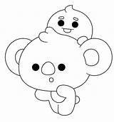 Bt21 Pages Koya Shooky Chimmy Cooky sketch template