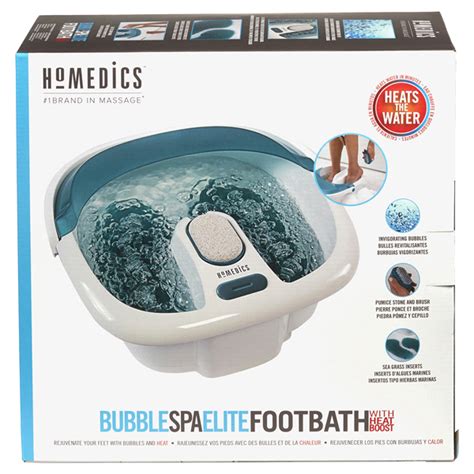 homedics bubble spa elite foot bath  heat boost massage spa