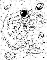 Astronauta Colorare Astronaute Astronaut Foguete Coloriages Astronautas Fusée sketch template