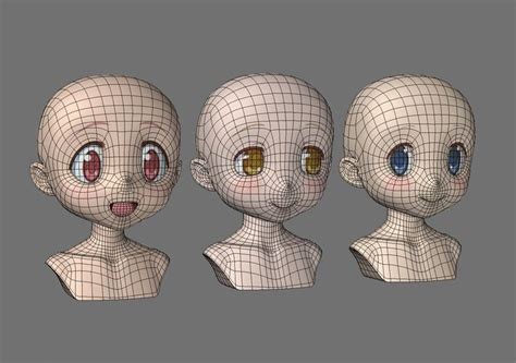3d anime face topology texture toon anime 3d pinterest anime texture and 3d