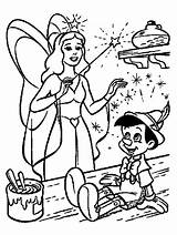 Pinocchio Coloring Fairy Pages Da Colorare Disney Blue Disegno Sheets Di Disegni Godmother Una Immagini Salva Kids Bacheca Scegli sketch template