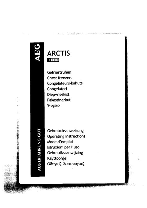 aeg arctis operating instruction   manualslib