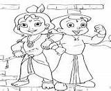 Bheem Krishna Pages Coloring Printable Chota Chhota Book sketch template