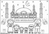 Colouring Mubarak Fitr Mosque Educates Themumeducates sketch template