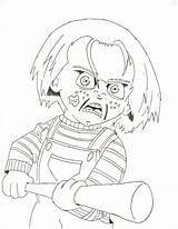 Chucky Coloring Sheets Pages Sketch Template sketch template