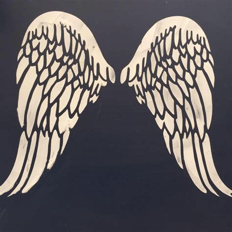 home barleycorn vintage stencils winged stencil angel wings tattoo
