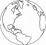 Earth Coloring Globe Wecoloringpage sketch template