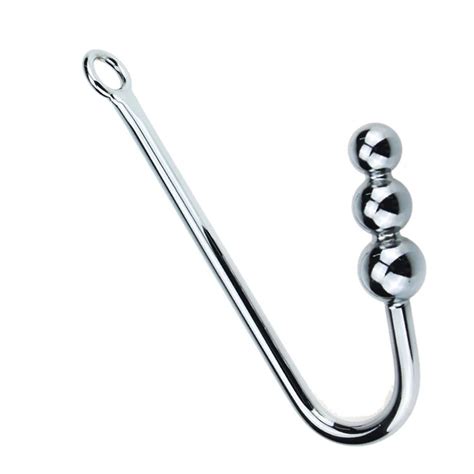 Huge 3 Ball Anal Butt Plug Anus Rod Butt Beads Metal Anal Hook Adult