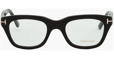 tom ford black thick frame cat eye glasses for men lyst