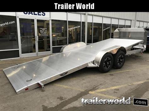 aluma  tilt bed aluminum open car hauler trailer