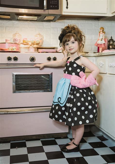 Retro Polka Dot Apron Dress With Hot Pink Trim Very Rockabilly Etsy
