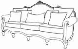 Sofa Coloring Pages Colouring Couch Furniture Template Visit sketch template