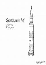 Saturn Rockets sketch template